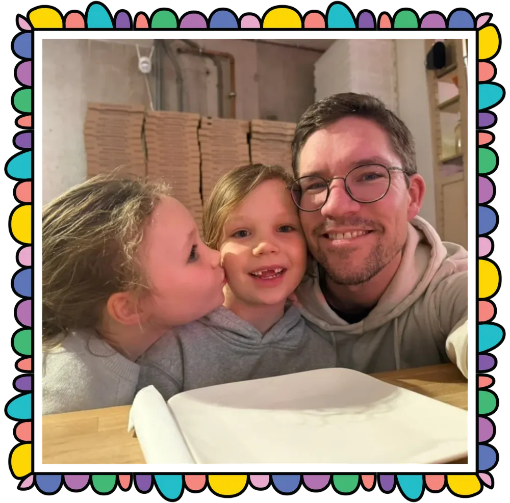 Vader met kinderen